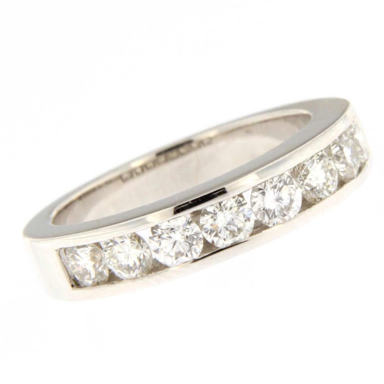 Jona White Diamond 18 Karat White Gold Eternity Band Ring