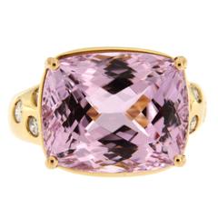 Jona Kunzite Diamonds Gold Ring 5