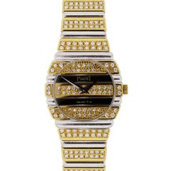 Montre-bracelet Piaget pour femme en or jaune et blanc:: à quartz et diamants