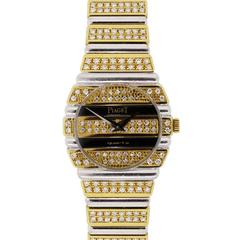 Piaget Lady's Yellow and White Gold Diamond Quartz Wristwatch 10