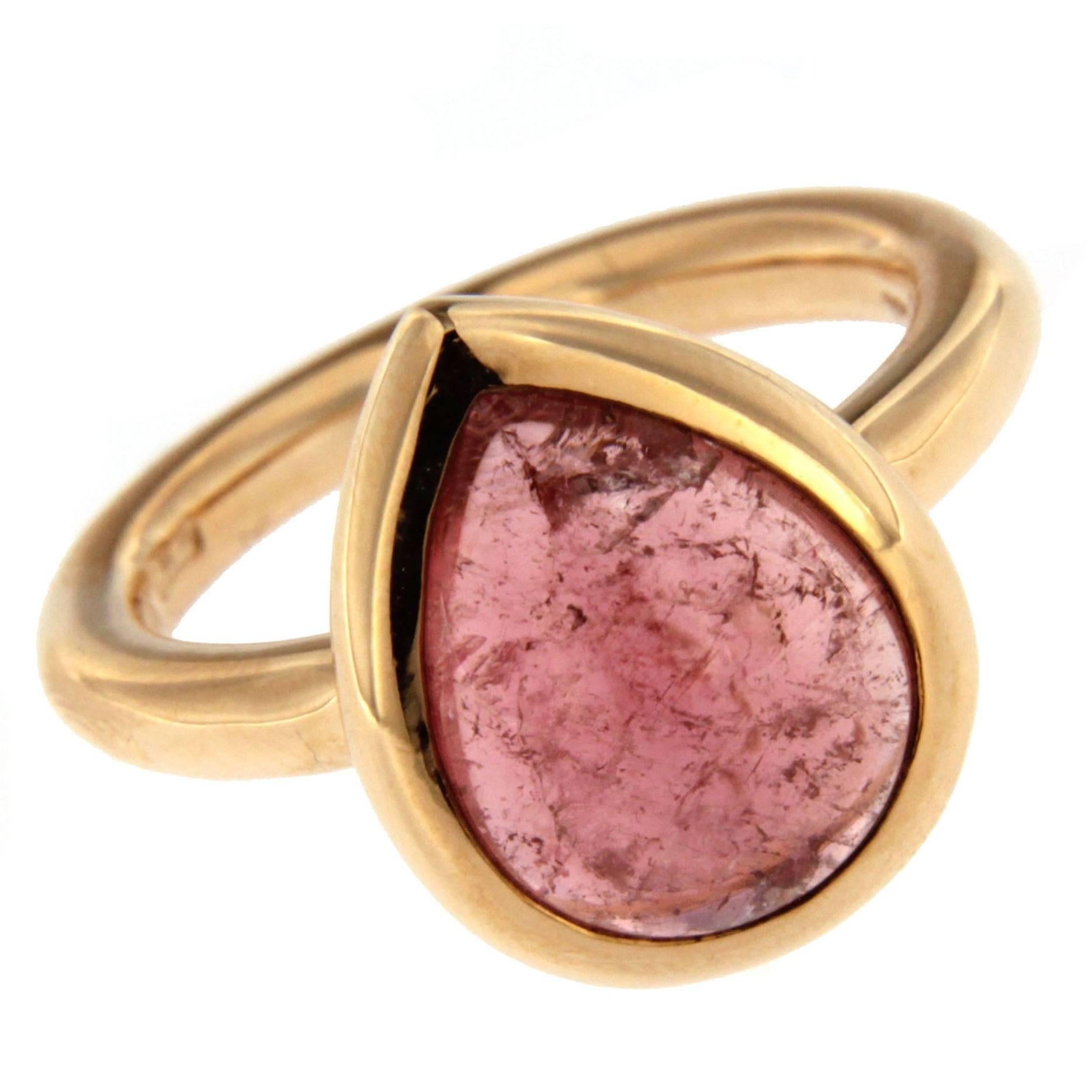 Jona Pink Tourmaline 18 Karat Rose Gold Ring