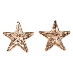 Seaman Schepps Mid-Century Modernist Gold Starfish Earrings
