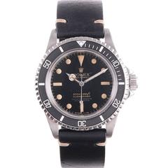 Rolex Stainless Steel “Four Line Gilt Dial” Submariner Wristwatch Ref 5512