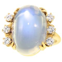 F. & F. Felger Art Deco Moonstone Gold Ring Set 1