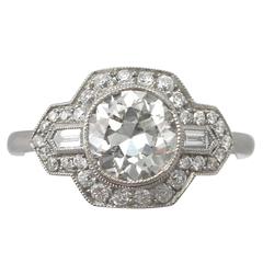 2.12Ct Diamond & Platinum Dress Ring - Art Deco Style - Antique & Contemporary