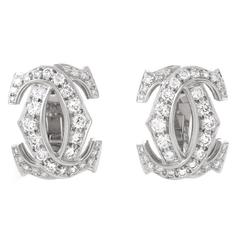 Cartier C de Cartier Diamond Gold "C" Earrings