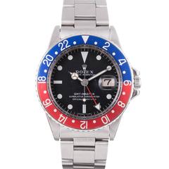 Retro Rolex Stainless Steel MK1 GMT Wristwatch Ref 1675