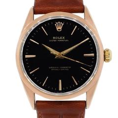 Rolex Rose Gold Shell Oyster Perpetual Wristwatch 11