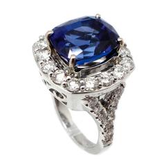 Jill Edwards Stunning Tanzanite Diamond Gold Ring