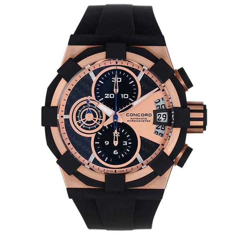 Concord Rose Gold C1 Sport Chronograph Automatic Wristwatch Ref 0320012 ...