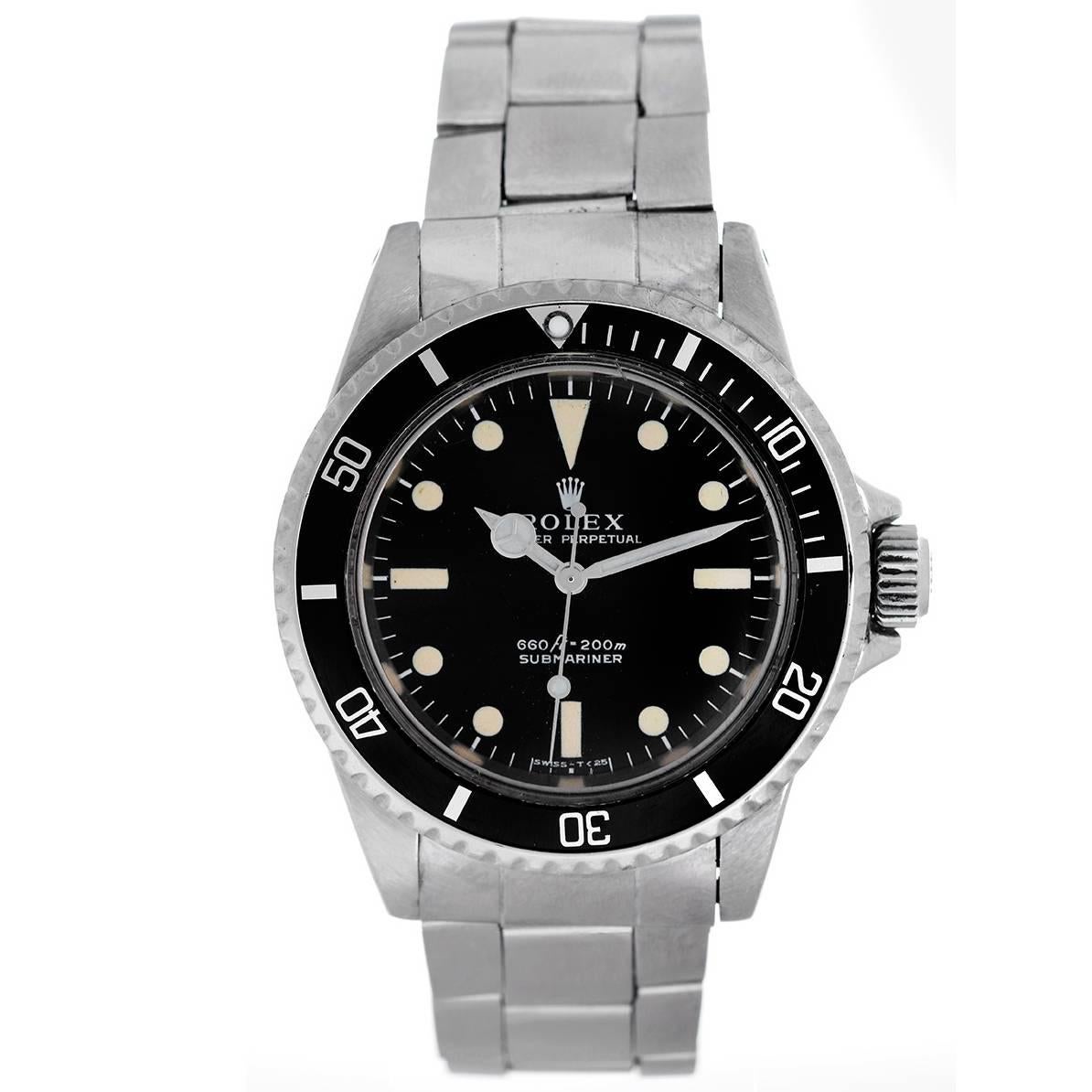 Rolex Stainless Steel Submariner Automatic Wristwatch Ref 5513