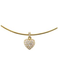Cartier Diamond Gold Heart Necklace