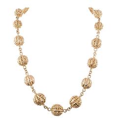Seaman Schepps Graduated Gold “Lightship” Necklace 11