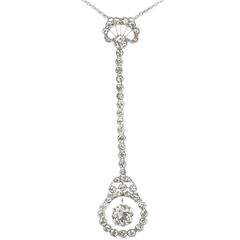 Art Nouveau Diamond Gold Necklace