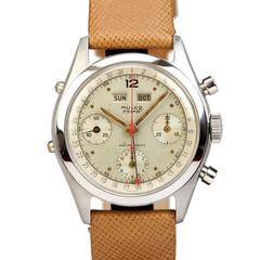 Mulco Stainless Steel Prima Triple Date Chronograph Wristwatch