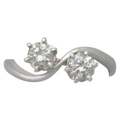 1970s Diamond and White Gold Cocktail Ring 9