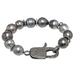 Julia Post Tahitian Gray Pearls and Diamond Bracelet 4