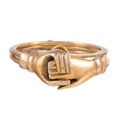 Victorian “Opening” Gold Claddagh Ring