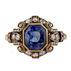 2.52 Carat Sapphire Gold Ring