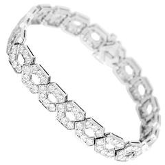 Vintage Tiffany & Co. Stunning Diamond Platinum Link Bracelet