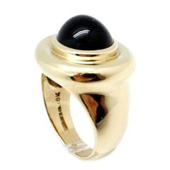 Paloma Picasso For Tiffany & Co. Black Onyx Cabochon With 18kt Yellow Gold Ring