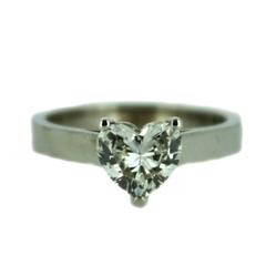Vintage Heart Shaped Diamond Gold Ring