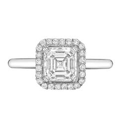 Betteridge ​1.30 Carat GIA Cert Asscher-Cut Diamond Platinum Engagement Ring