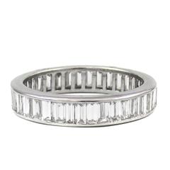 Diamond Platinum Eternity Band Ring 10