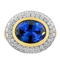 Richard Krementz Tanzanite Diamond Gold Platinum Ring