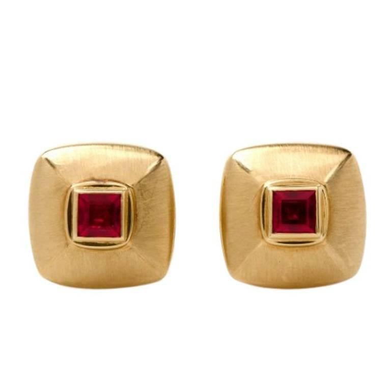 Boodles Amare Ruby Gold Men Cufflinks