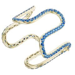 Sabine Getty Blue Topaz Wiggly Cuff Bracelet