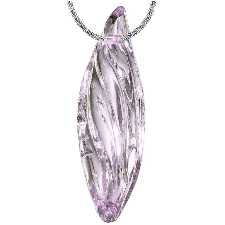 Naomi Sarna Amethyst Gold Pendant For Sale