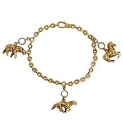 1970s Cartier Gold Charm Bracelet
