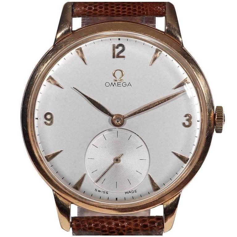 Omega Rose Gold Tresor Manual Wind Wristwatch at 1stDibs omega