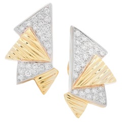 Diamond Yellow Gold Earrings