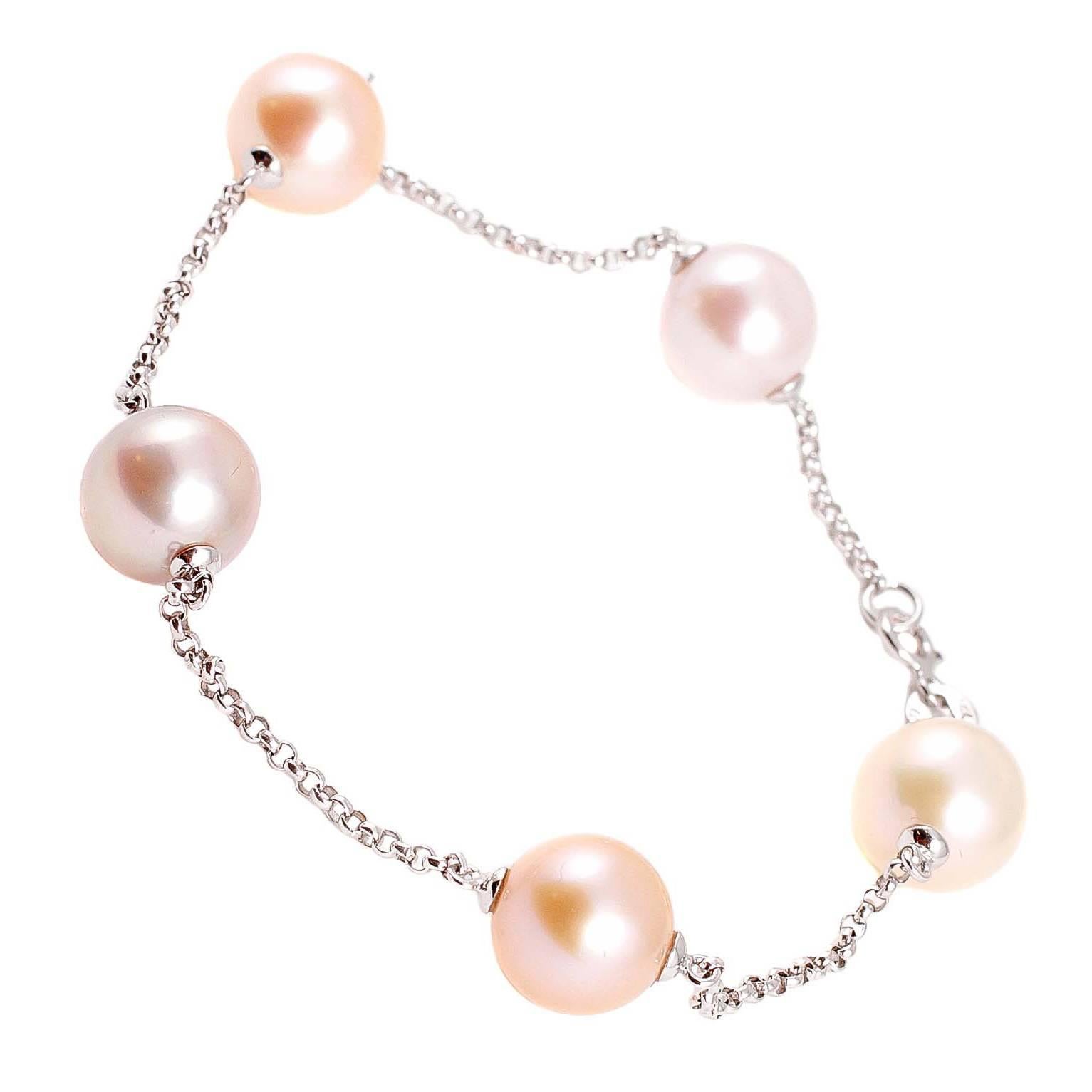 Mastoloni Multi-Color Pearl Gold Bracelet
