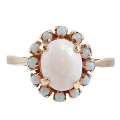 Opal Gold Cluster Ring