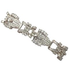 5.92 ct Diamond, Platinum/Palladium Bracelet - Circa 1990 4