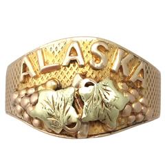 1950s Black Hills Gold Alaska Ring 7