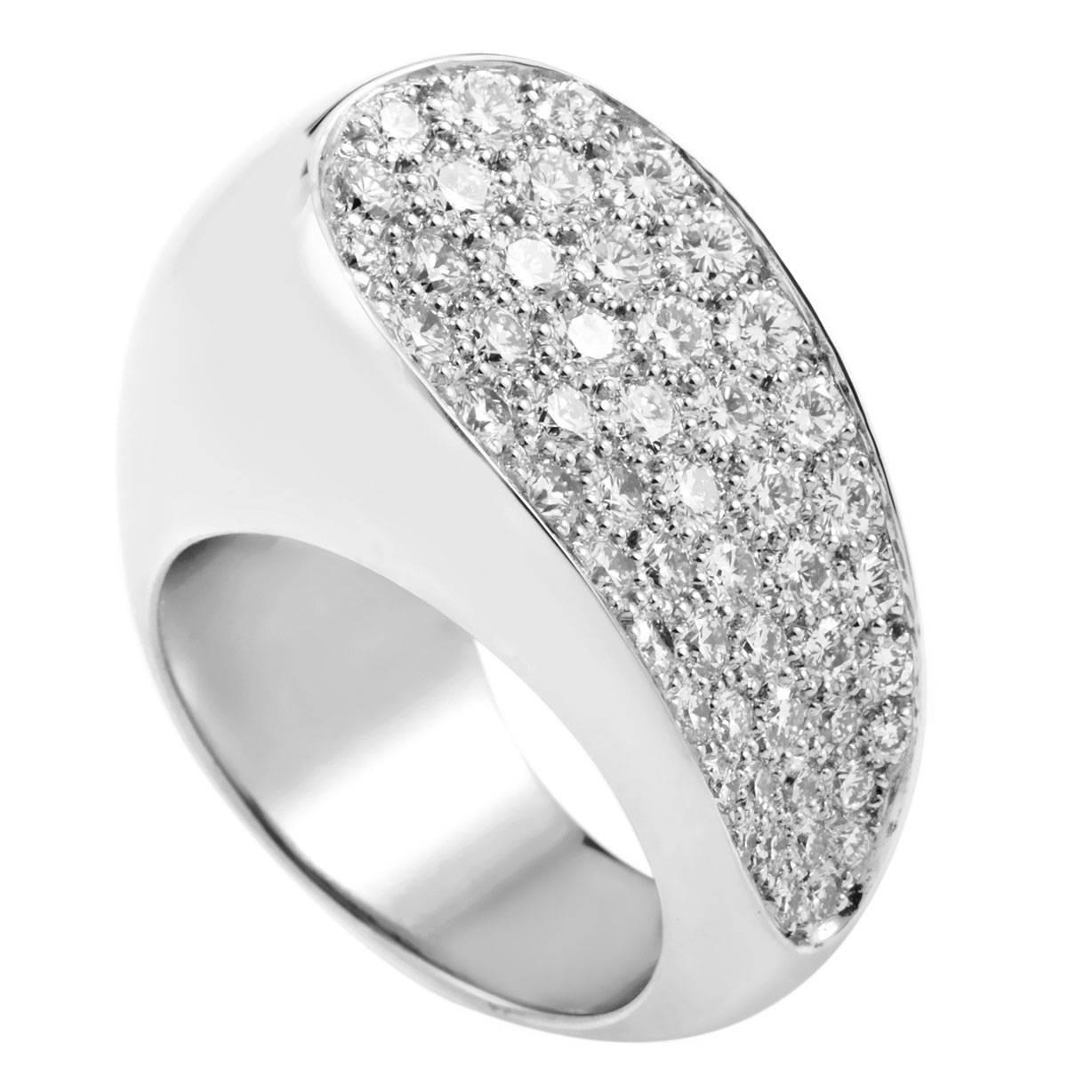 Fred of Paris Partial Diamond Pave Gold Ring