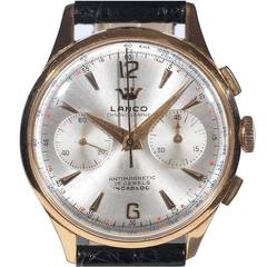 Lanco Yellow Gold Chronographe Antimagnetic Wristwatch 4