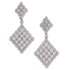 7.55 Carat Double Diamond Drop Earrings 12