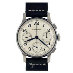 Retro Wittnauer Stainless Steel Chronograph Wristwatch