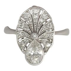 0.96Ct Diamond and Platinum Dress Ring - Circa 1940