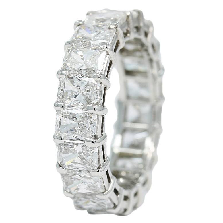 Chopard 7.50 Carats Diamonds Platinum Eternity Band Ring For Sale