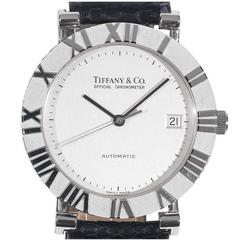 Tiffany & Co. Montre-bracelet automatique Atlas Official Chronometer en argent sterling