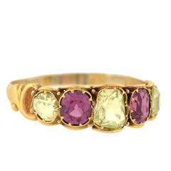 Early Victorian Chrysoberyl Pink Sapphire Ring