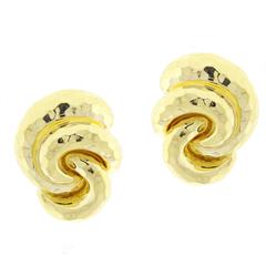 Henry Dunay Hammered Gold Ear Clips