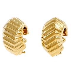 Tiffany & Co. Gold Shrimp Clip Post Earrings