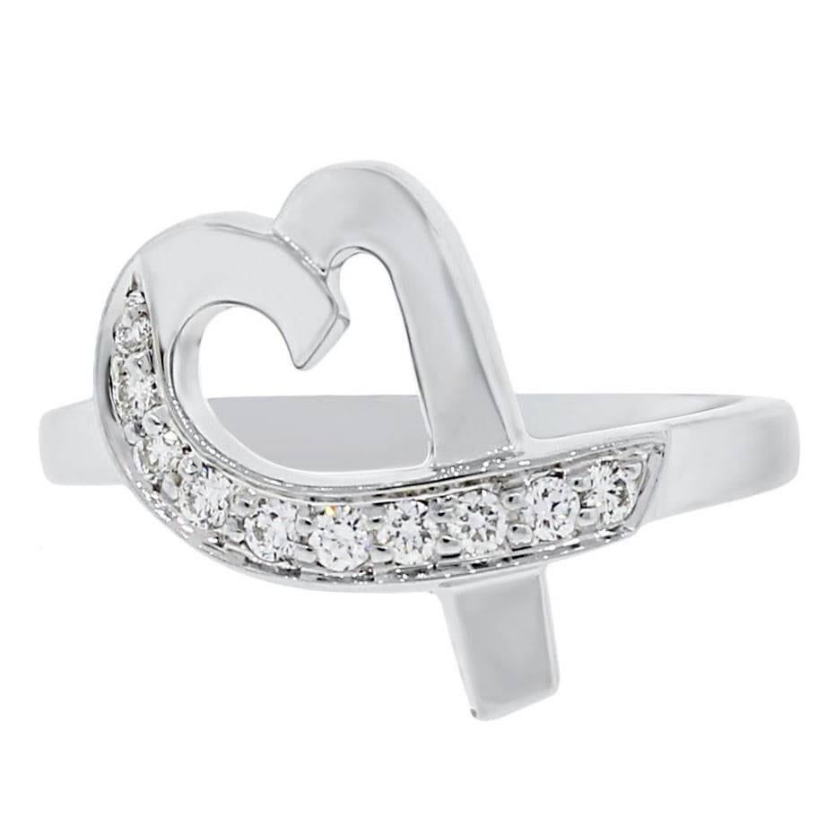 Tiffany & Co. Paloma Picasso Diamond Gold Loving Heart Ring